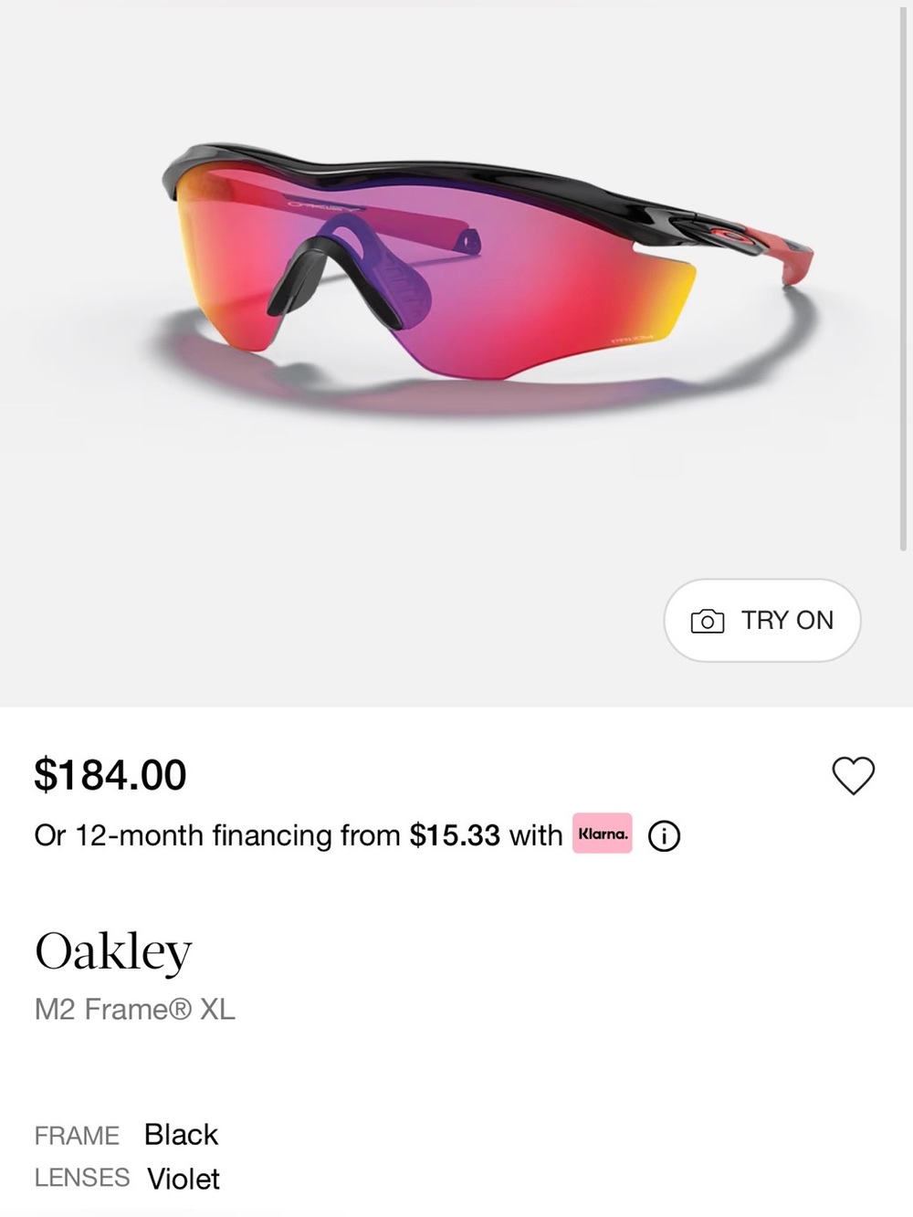 Oakley M2 Frame XL with Violet Lens - Picture 5 of 5